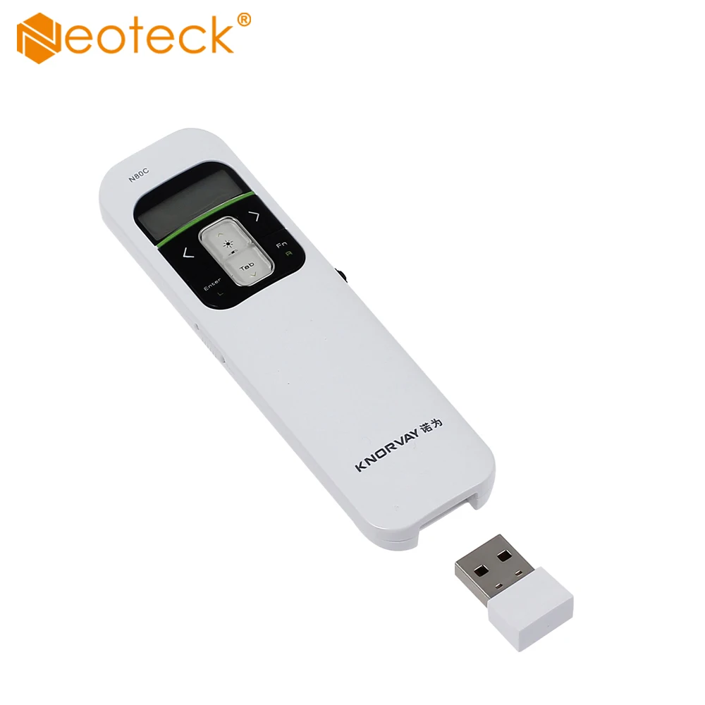 

Neoteck Rechargeable Wireless Presenter 2.4GHz PowerPoint Presentation Remote Control with LCD Display