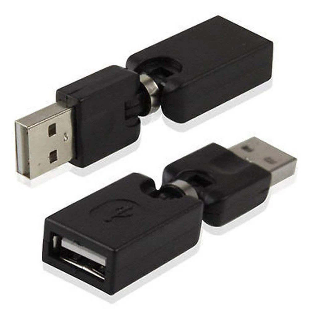 Вращающийся и Поворотный USB 2,0 Тип A штекер для типа A Женский 360 градусов угол вращения адаптер-удлинитель конвертер(2-pack, A