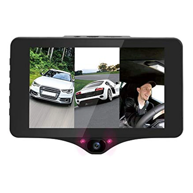 

L320 Waterproof 4 Inch HD 1080P Dual Lens Camera 3 Lens Driving Recordercar DVR Vehicle Video Parking Recorder G-Sensor Night-