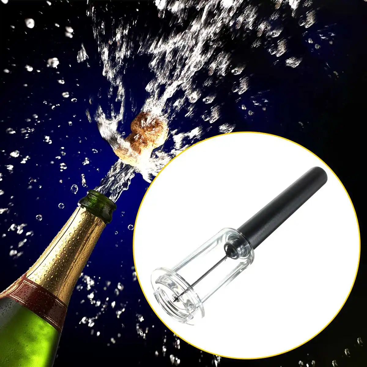 

1Pc Red Wine Opener Air Pressure Stainless Steel Pin Type Bottle Pumps Corkscrew Cork Out Bar Tools