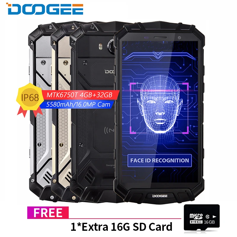 

IP68 Water DOOGEE S60 Lite Wireless Charge 5580mAh 12V2A Quick Charge 5.2&#39&#39 FHD MT6750T Octa Core 4GB 32GB Smartphone 16.0