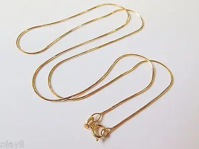 

New Au750 Pure 18K Yellow Gold Chain Women's Men Snake Link Necklace 18inch