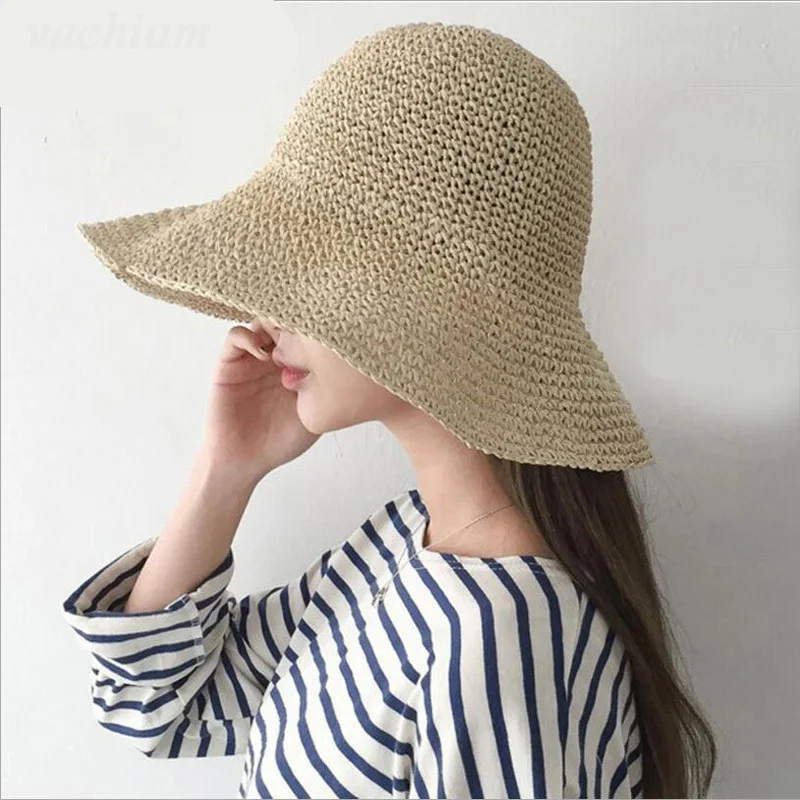 Ручная вязаная крючком соломенная шляпа от солнца для детей Xia Fangshai Рыбацкая шляпа песчаного пляжа пляжная шляпа для отдыха