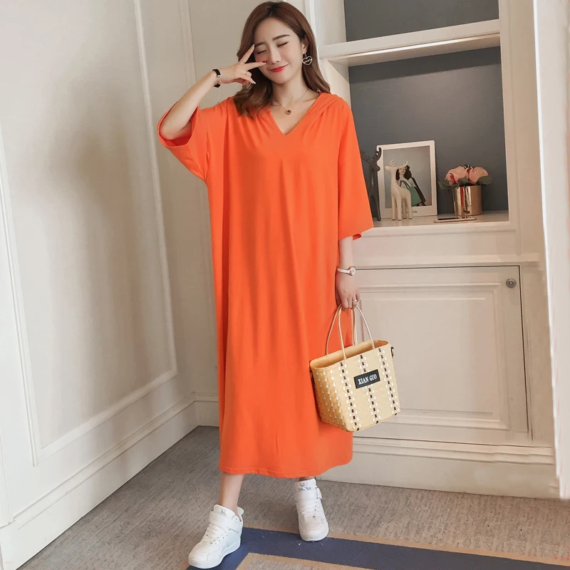 shirt dress orange