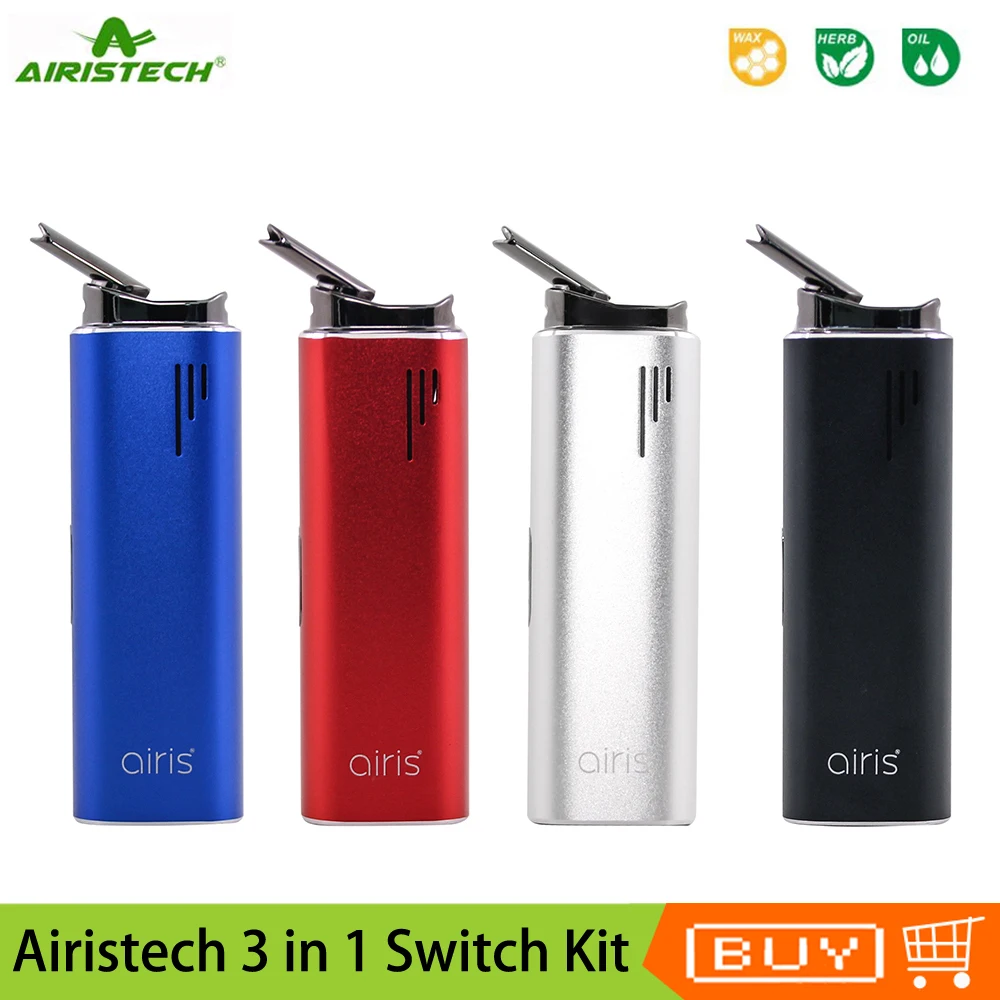

Original 3 in 1 Airistech Switch Kit 2200mAh Battery Dry Herb Vaporizer for dry herb wax thick oil Ceramic Chamber Vape Pen