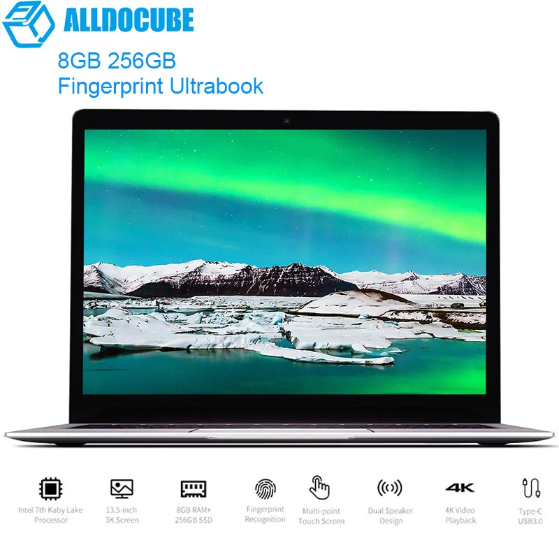 ALLDOCUBE Thinker I35 ноутбук ультрабук 13 5 &quotWindows 10 Intel Kabylake 7Y30 8 Гб 256 ГБ с отпечатком пальца