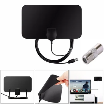 

Free HD Slim TV Aerial Surf DVB T2 ISDBT DVB T DVB-T2 ATSC ISDB-T 5DB Gain VHF UHF Indoor 30Miles HDTV Digital TV Antenna Holder