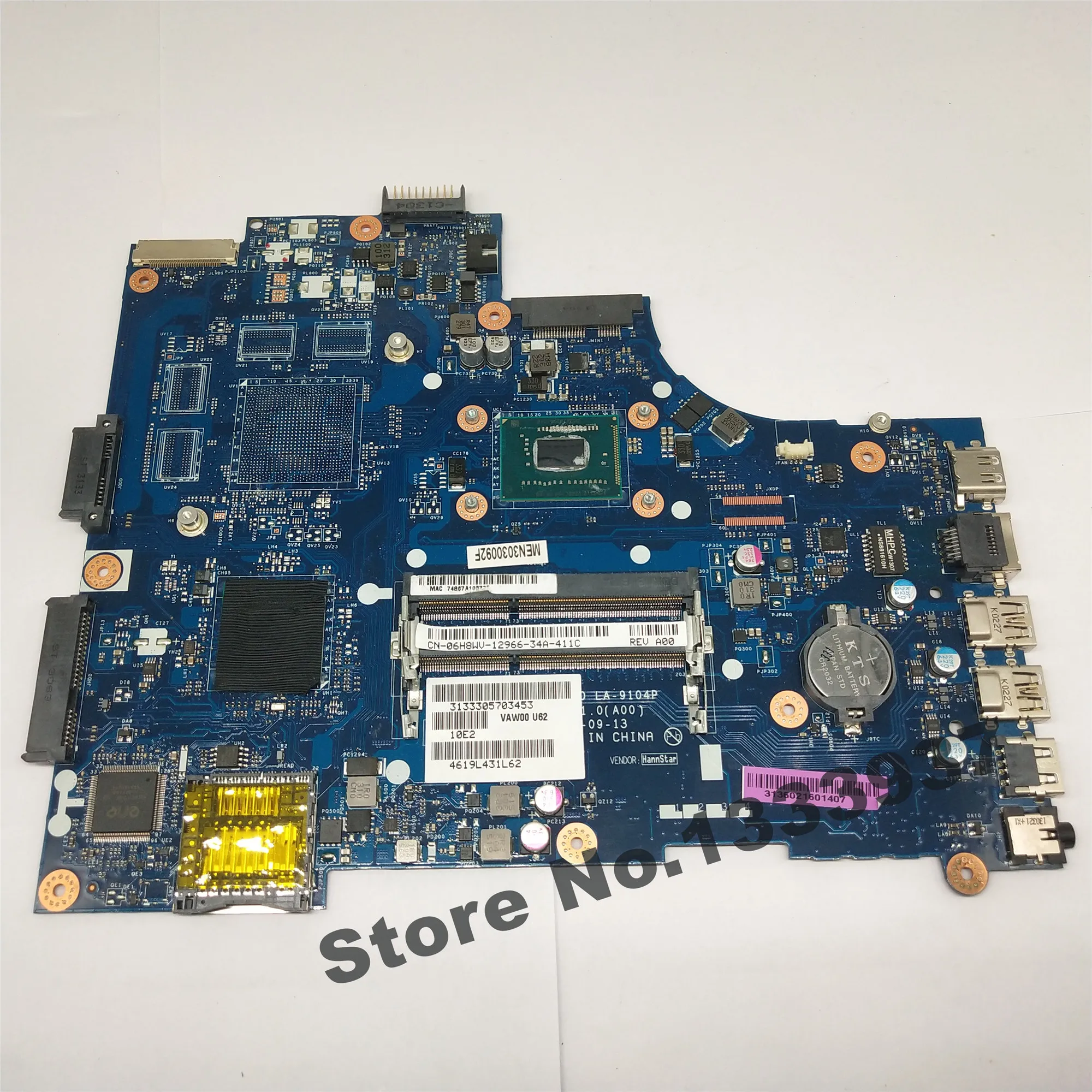

CN-06H8WV 06H8WV 6H8WV Laptop Motherboard For Dell inspiron 15 3521 5521 Main board SR109 1007U CPU DDR3 VAW00 LA-9104P