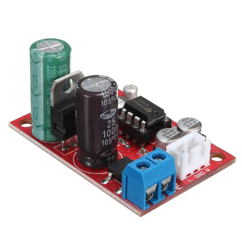 

CLAITE 3pcs NE5532 OP AMP Audio Microphone Preamps Pre-Amplifier Module Board Stable DC 9-24V AC 8-16V