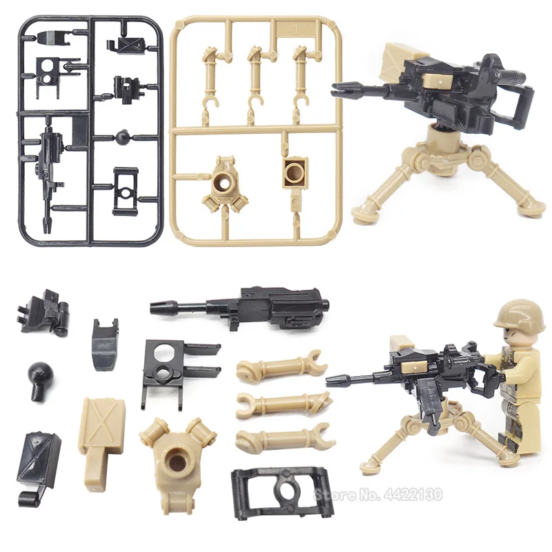

MK19 automatic machine gun Building Blocks German army Mini Weapons Fight Figures Special Forces ww2 With Legoinglys