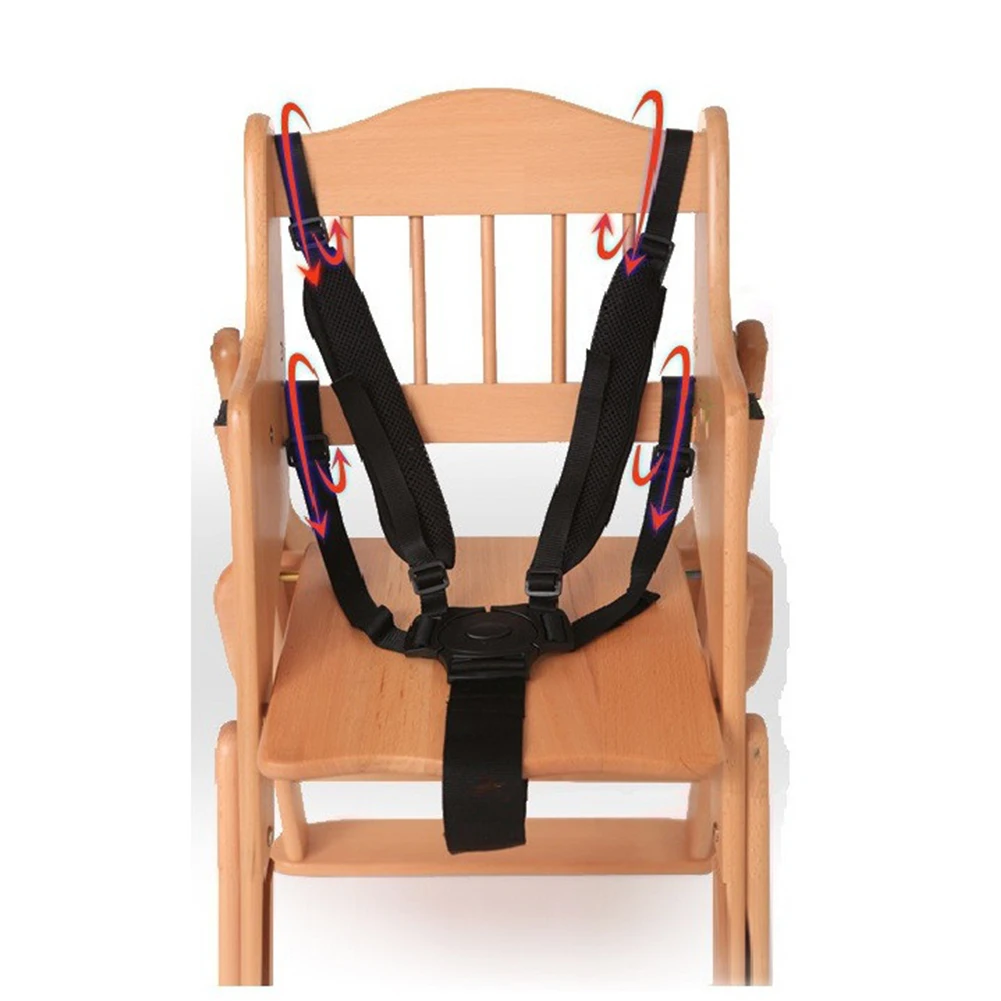 

High Chair Safety Strap Child Buggy Pushchair 5 Point Universal Baby Stroller Adjustable Seat Belt Harness