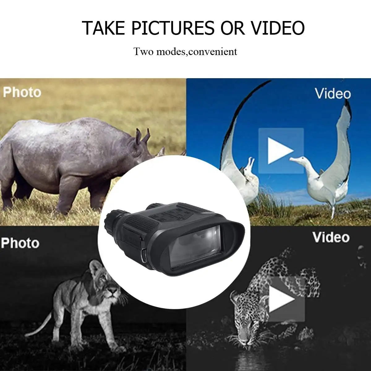 منظار رؤية ليلية 1300ft/400 m عالية الوضوح الرقمية الأشعة تحت الحمراء للرؤية الليلية نطاق للصيد كاميرا فوتوغرافية مسجل فيديو