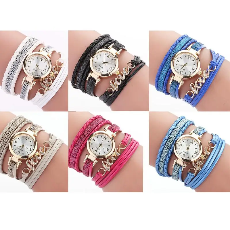 

Fashion Creative Personality Quartz Watch Temperament Love Bracelet Watch ForLadies Gifts
