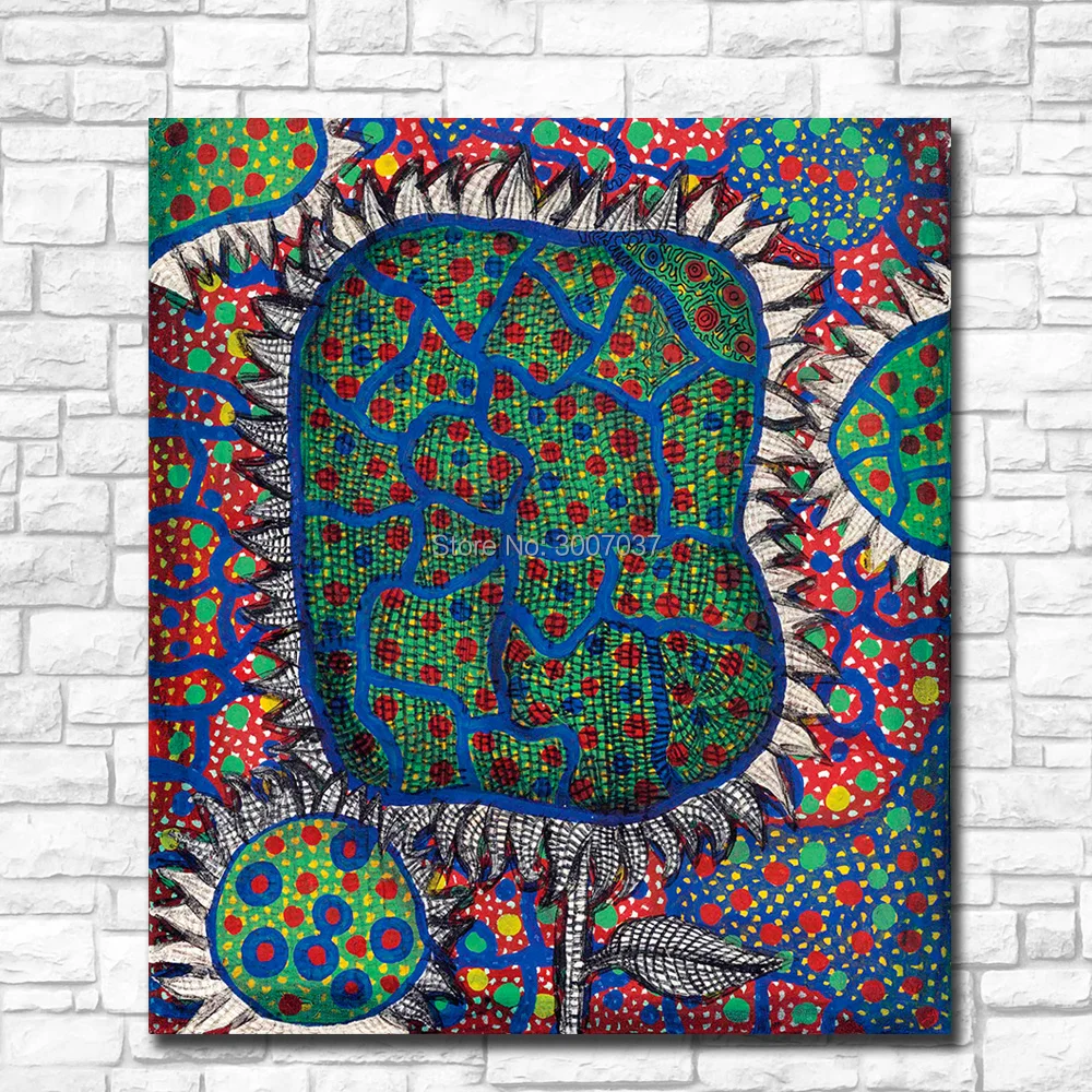 100% ручная работа картина маслом настенная живопись Yayoi Kusama домашний декор