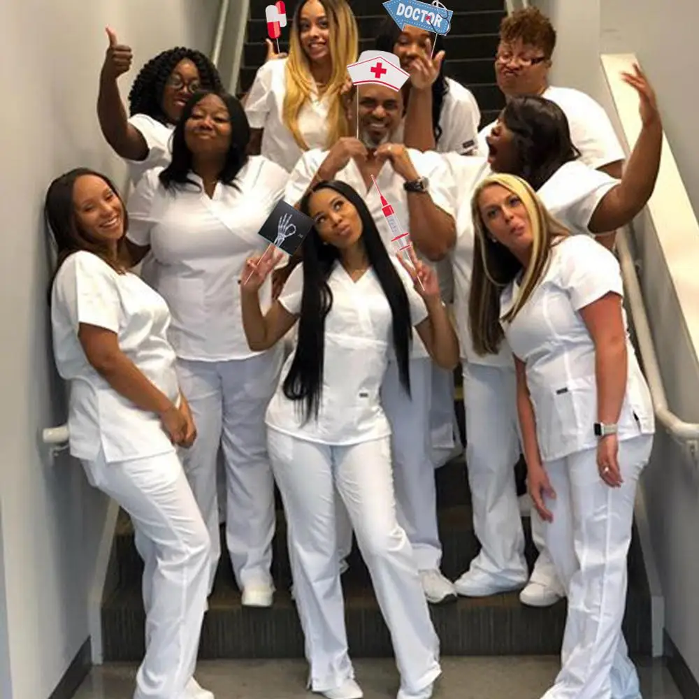 38pcs Hospital Theme Graduation Party Decoration Nurse Photo Booth Props Congrats Class of 2020 Party Supplies New Year Arrival