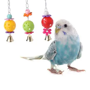 

AsyPets Pet Parrot Bird Bites Climb Chew Toy Bell Swing Cage Hanging for Cockatiel Parakeet Parrot Pet