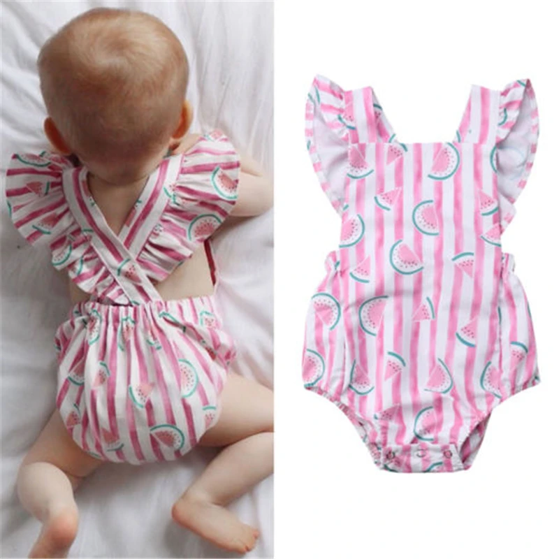 UK Newborn Infant Baby Girls Bodysuit Romper Playsuit Jumpsuit Sunsuit Clothes