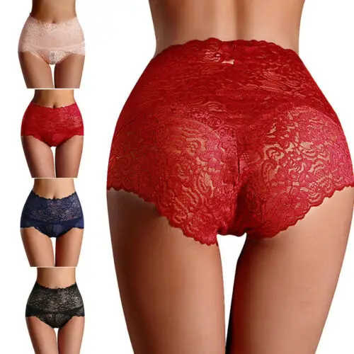 

Plus Size Sexy Women Lingerie Lace Brief Panties Thong High Waist Knicker Underwear Briefs