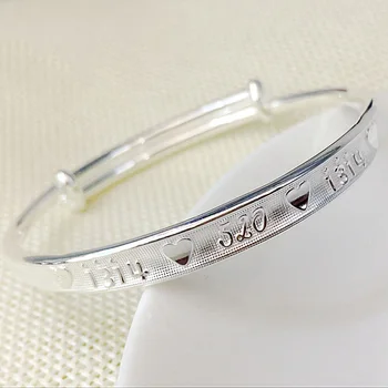 

New 925 Sterling Silver Bracelet Couple bracelet Jewelry Watch Accessories Female High grade crystal bangle bracelet