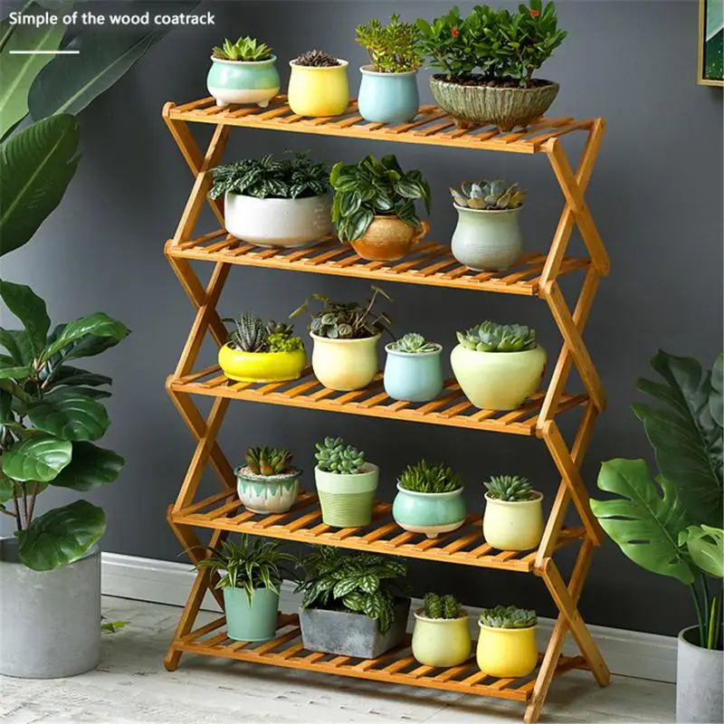 

Large Shoe Wooden Clothes Drying Storage Rack Folding Balcony Plant Flowerpot Plant Stand For Living Room Office Plant Pot