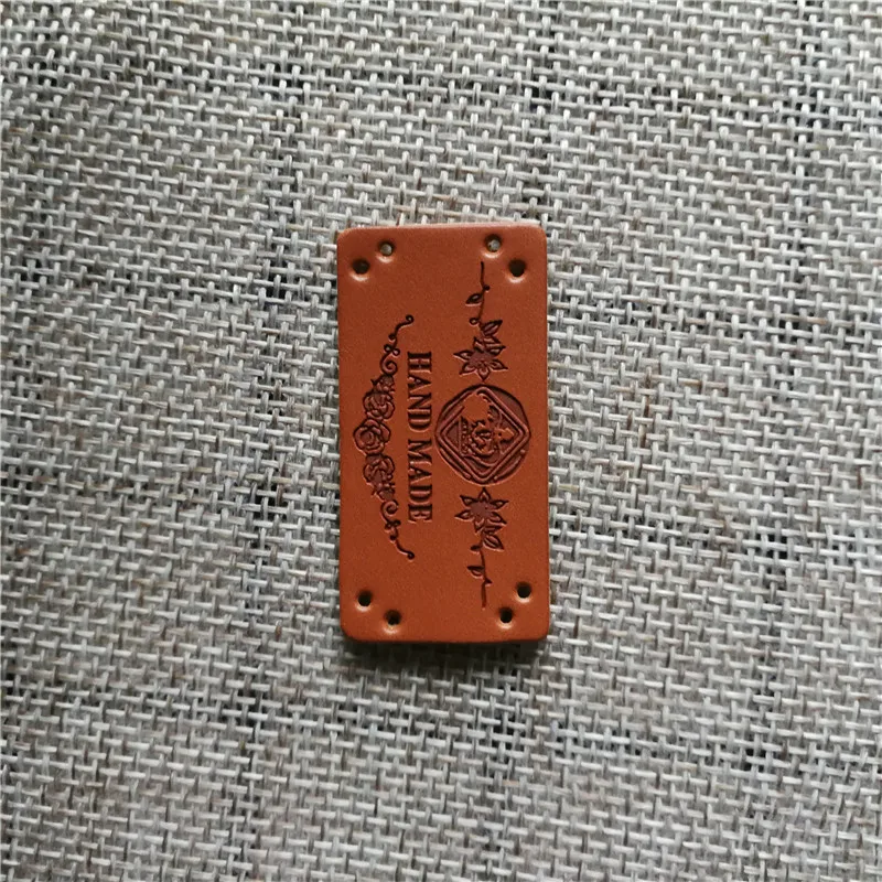 

Lychee Life 10pcs Handmade PU Leather Labels Cartoon Pattern Printed Label DIY Apparel Sewing Cloth Fabric Supplies Accessories