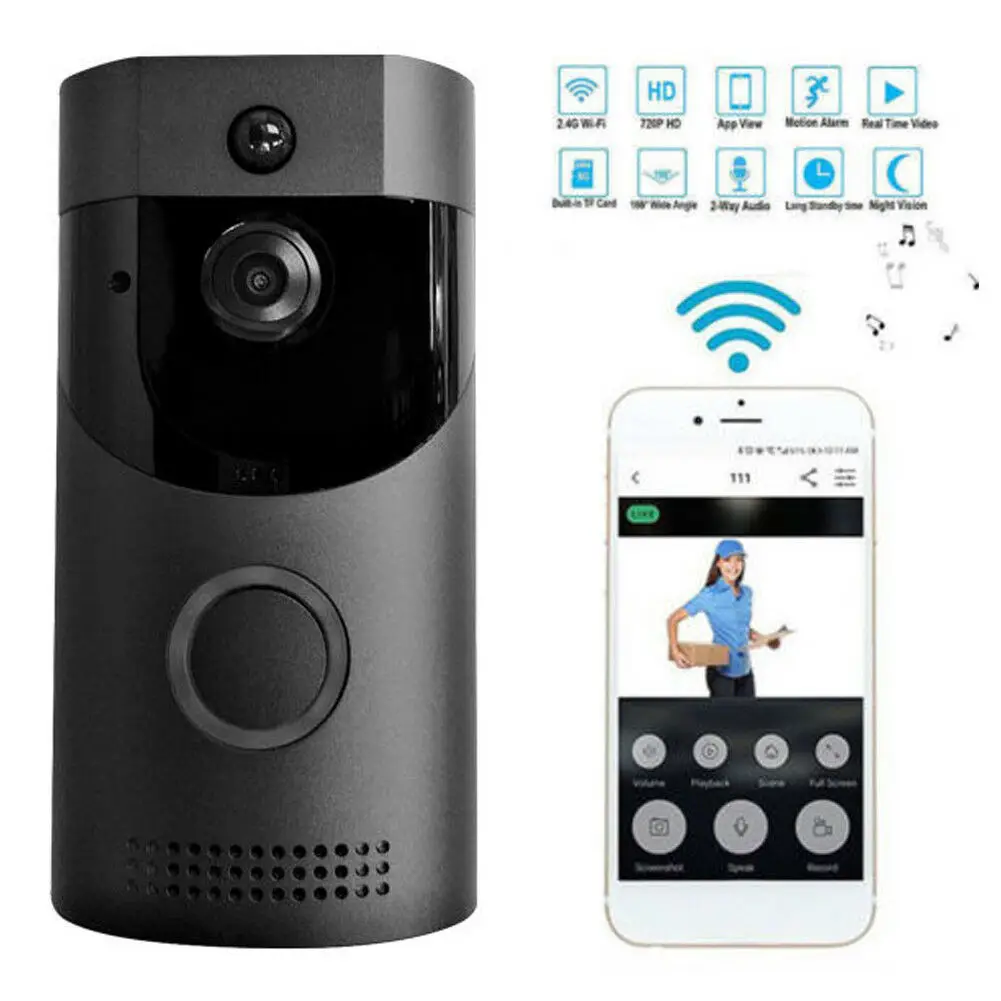 

WiFi Ring Doorbell Smart Wireless Bell Camera Video Phone Intercom Home Security