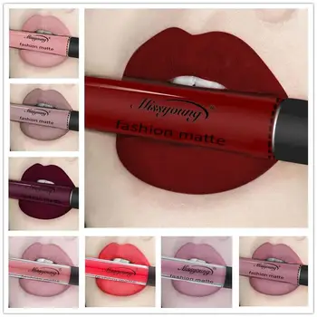 

Waterproof Nude Non-stick Matte Lip Gloss Liquid Lipstick Cosmetics Women Fashion Lip Makeup Gift
