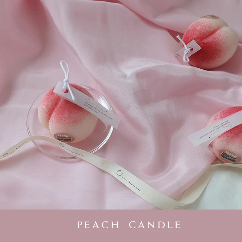 

3D Peach Candle mold pink peach silicone mould suitable for making scented candles essential oil spread scented plaster crafts