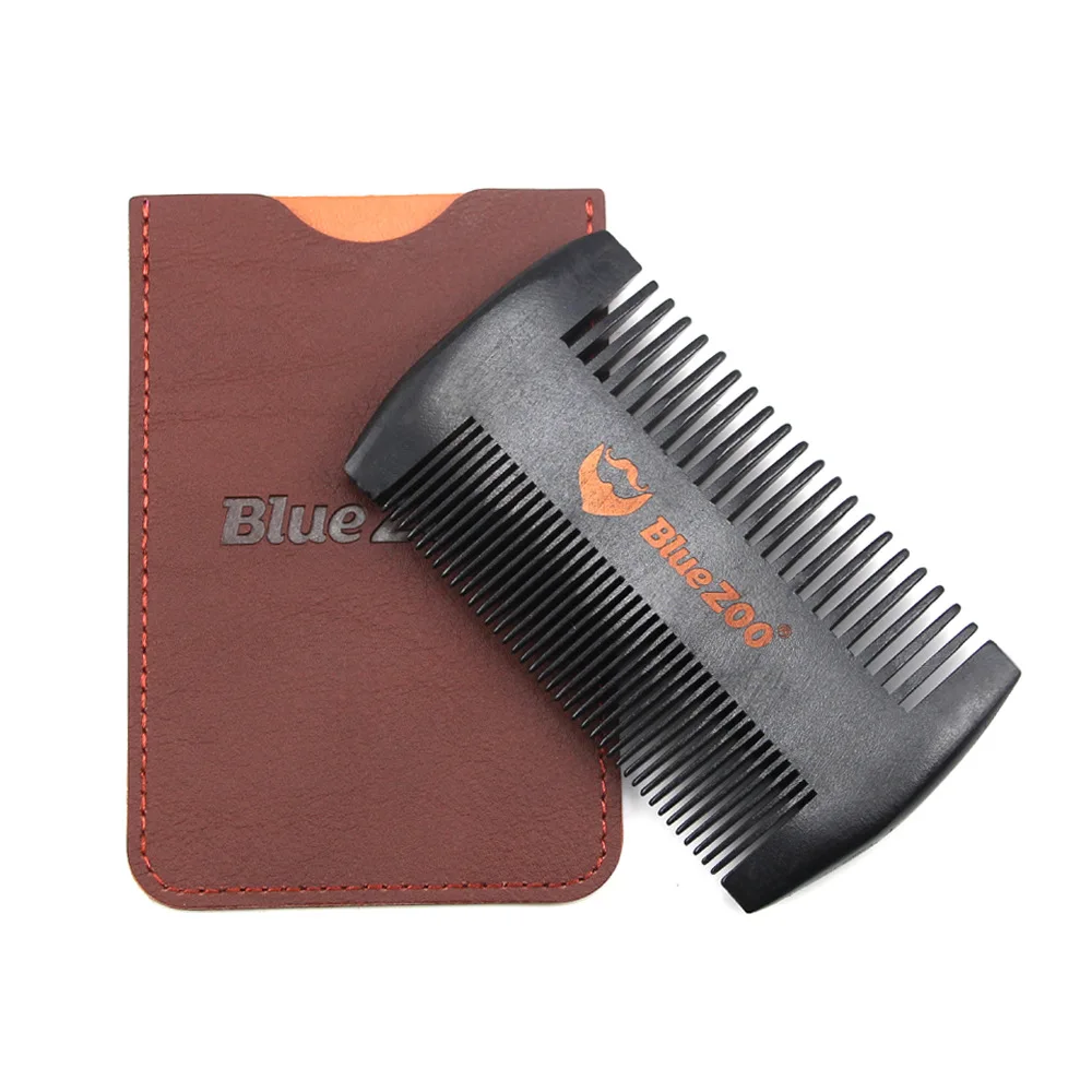 

Blue Zoo Handmade Natural Pear wood Comb Double-side Beard Combs Men Shaving Tools Comb for Hair Beard Gifts for men