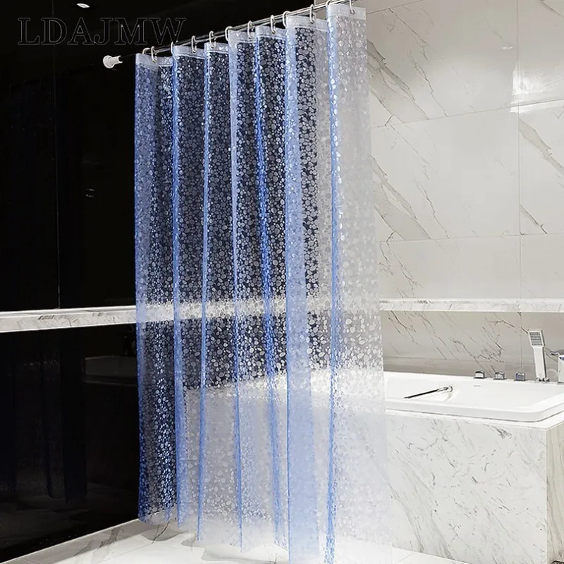 LDAJMW Home Hotel Waterproof 3D Shower Curtain With 12 Hooks Bathtub Transparent Decoration Bathroom Accessories 180X180cm | Дом и сад