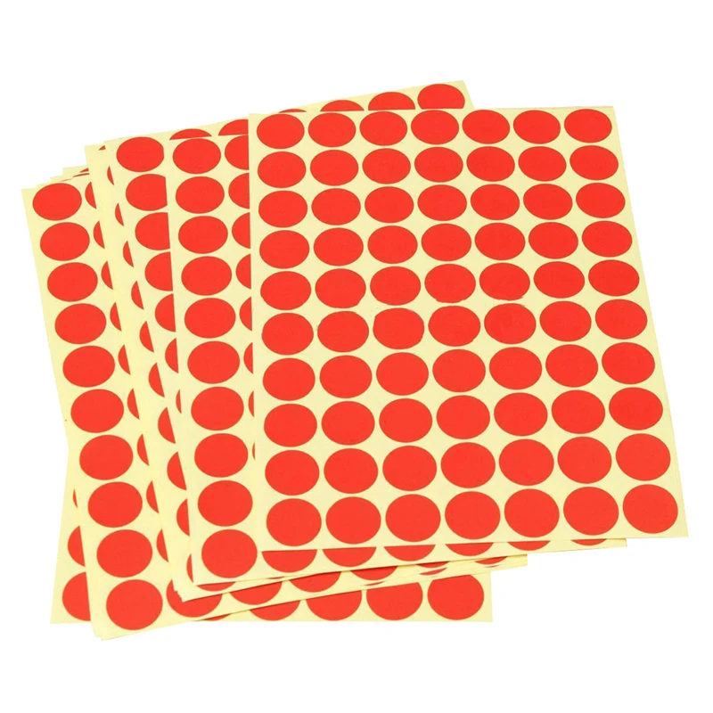 

15 sheets Circles Round Code Dot Label Sticker Self Adhesive Blank for Scrapbooking Product Item Notes Sticky Writing Filling