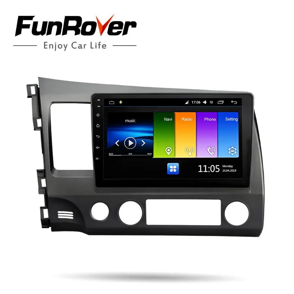 Flash Deal FUNROVER android 9.0 2.5D+IPS car radio multimedia player For Honda Civic 2006-2011 dvd gps navi navigation autoradio DSP CDMA 2 Flash Deal FUNROVER android 9.0 2.5D+IPS car radio multimedia player For Honda Civic 2006-2011 dvd gps navi navigation autoradio DSP CDMA 2
