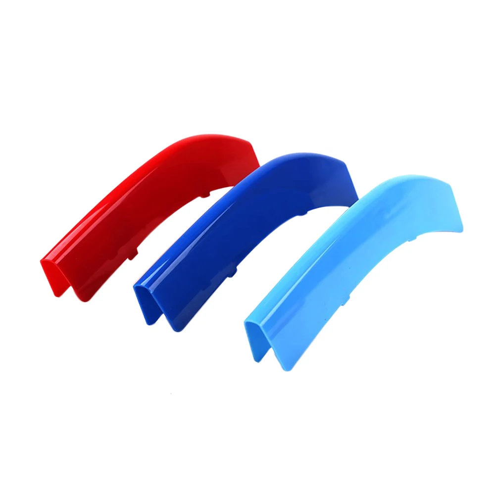 

3pcs Stripes Durable Premium Colored ABS Material Grille Cover Grille Insert Trims for 5 Series Car BMW Vehicle