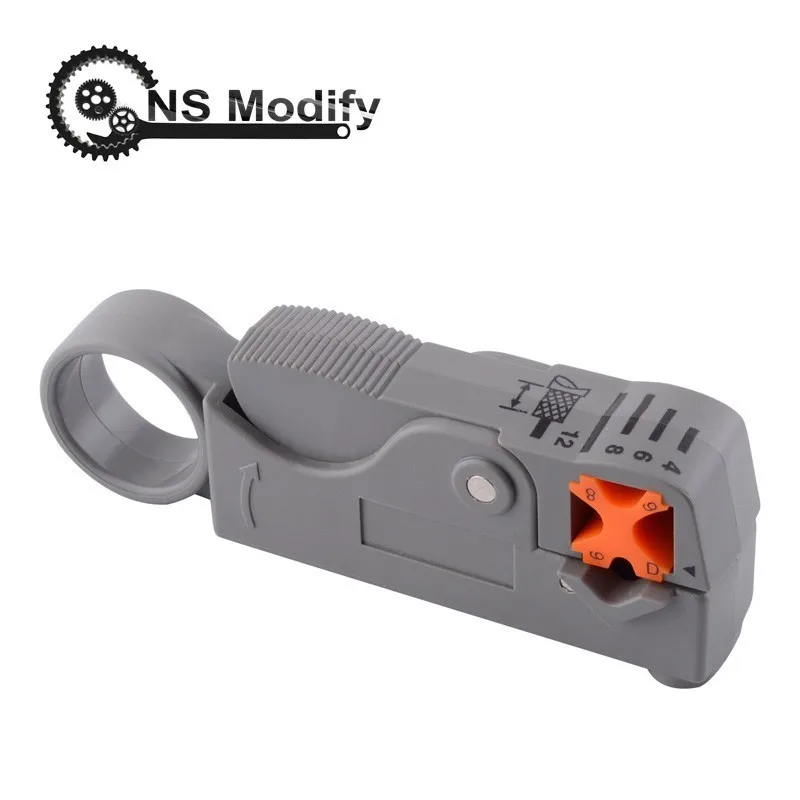 

NS Modify 1Pc Cable Stripper Double Blades Wire Stripper Automatic Cable Cutter Pliers Adjustable Household Multi Tool Gray