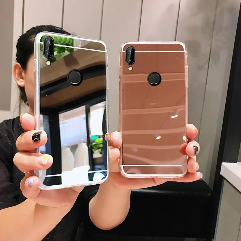 

Soft Cell Phone Case for Huawei P30 P20 Mate20 Pro Lite Nova4 Y9 2019 P smart plus Honor 8A 8C 10 Play mirror Ultra thin Cover