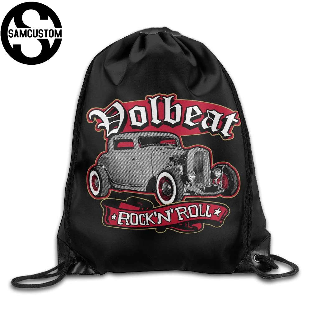 

SAMCUSTOM Rock N Roll 3D Print Shoulders Bag Fabric Backpack men and women Port Drawstring Travel Shoes Dust Storage Bags