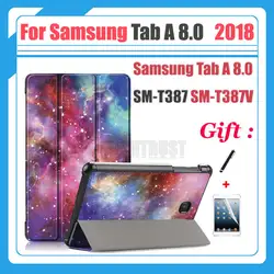 Тонкий Магнитный чехол для Samsung Galaxy Tab 8,0 SM-T387 T387V 2018 8 "планшет из искусственной кожи чехол для Samsung Galaxy Tab A T387 случае