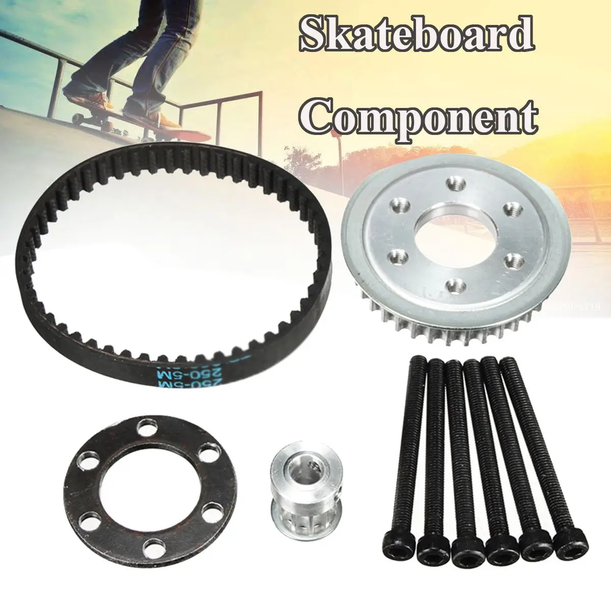 

Single Drive Pulley Kit Electric Skateboard Parts No Motor Mount For 5M Wheels