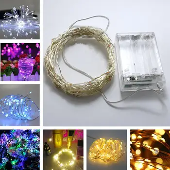 

10M 100LEDs Copper Wire LED String lights Holiday lighting Fairy Garland For Christmas Tree Wedding Party Decoration