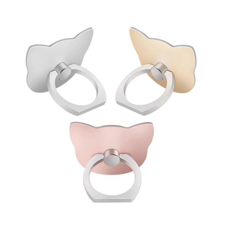 

10pcs/lot Cat type Phones Accessories Mobile Phone Case Cute Finger Ring Holder for iphone Samsung Android Mobile Phone