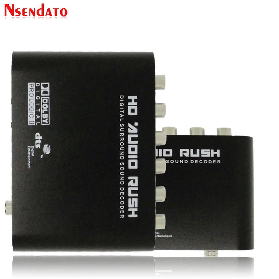 

Digital 5.1 Audio Decoder AC3 DTS Dolby Sound Audio Amplifier Converter Optical To Digital 5.1 Channel RCA Analog Gear Adapter