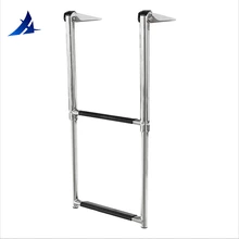 Аксессуары для лодок, морская, нержавеющая сталь, телескопическая, 2 ступенчатая лестница, верхняя платформа для плавания, лодка, яхта