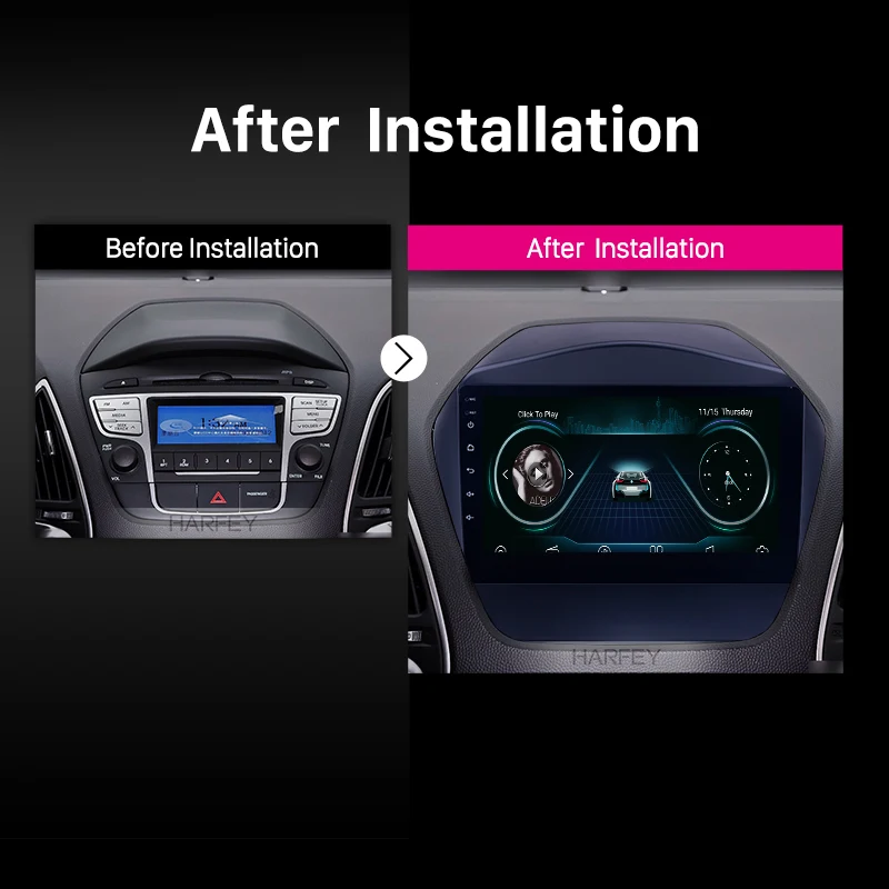 Discount Harfey HD Touchscreen Android 8.1 9" Radio for 2009 2010 2011-2015 Hyundai IX35 with GPS Sat Nav Bluetooth WIFI USB 1080P Video 5 Discount Harfey HD Touchscreen Android 8.1 9" Radio for 2009 2010 2011-2015 Hyundai IX35 with GPS Sat Nav Bluetooth WIFI USB 1080P Video 5