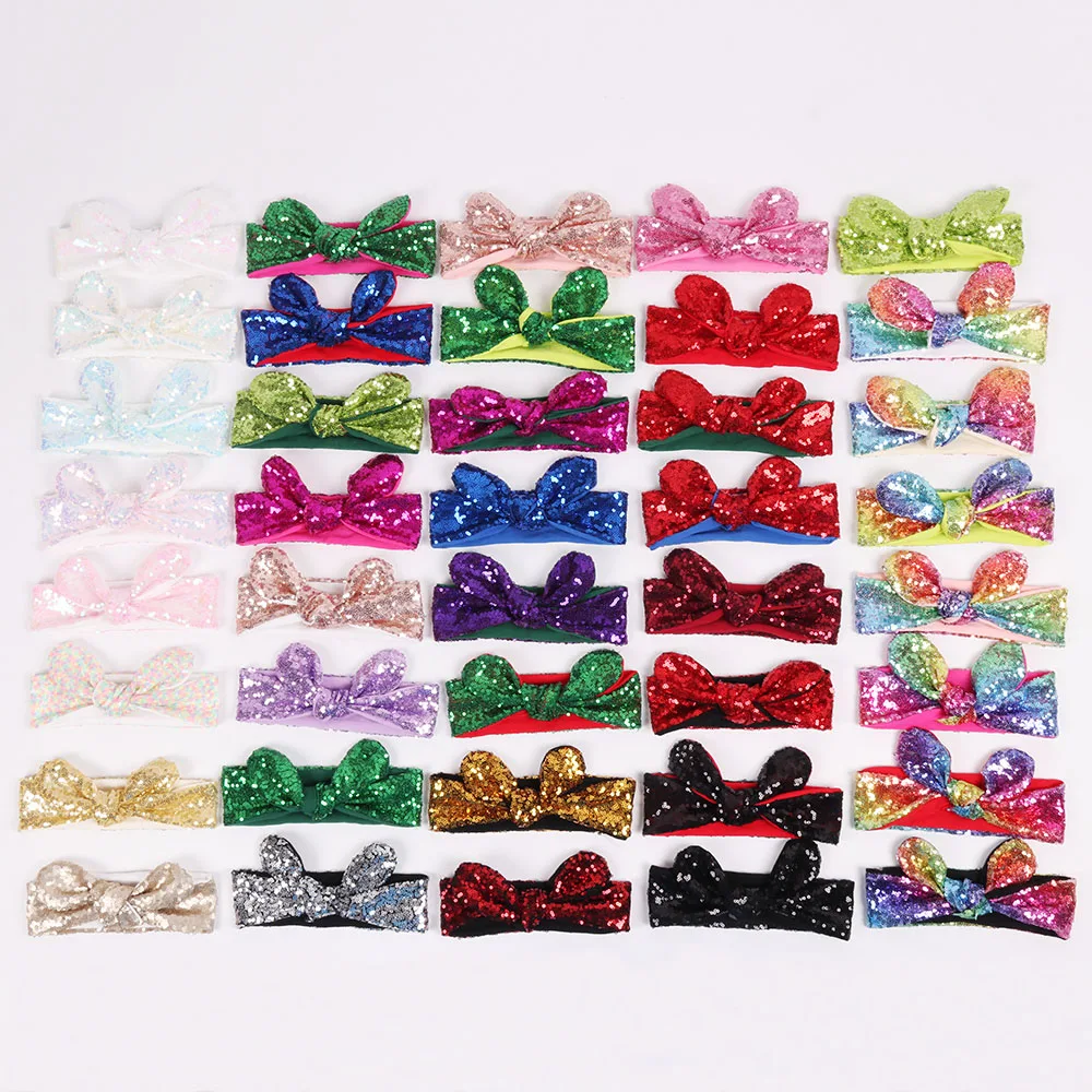 С пайетками для девочек Hheadbands Дети маленьких сверкающая блестка повязка волос