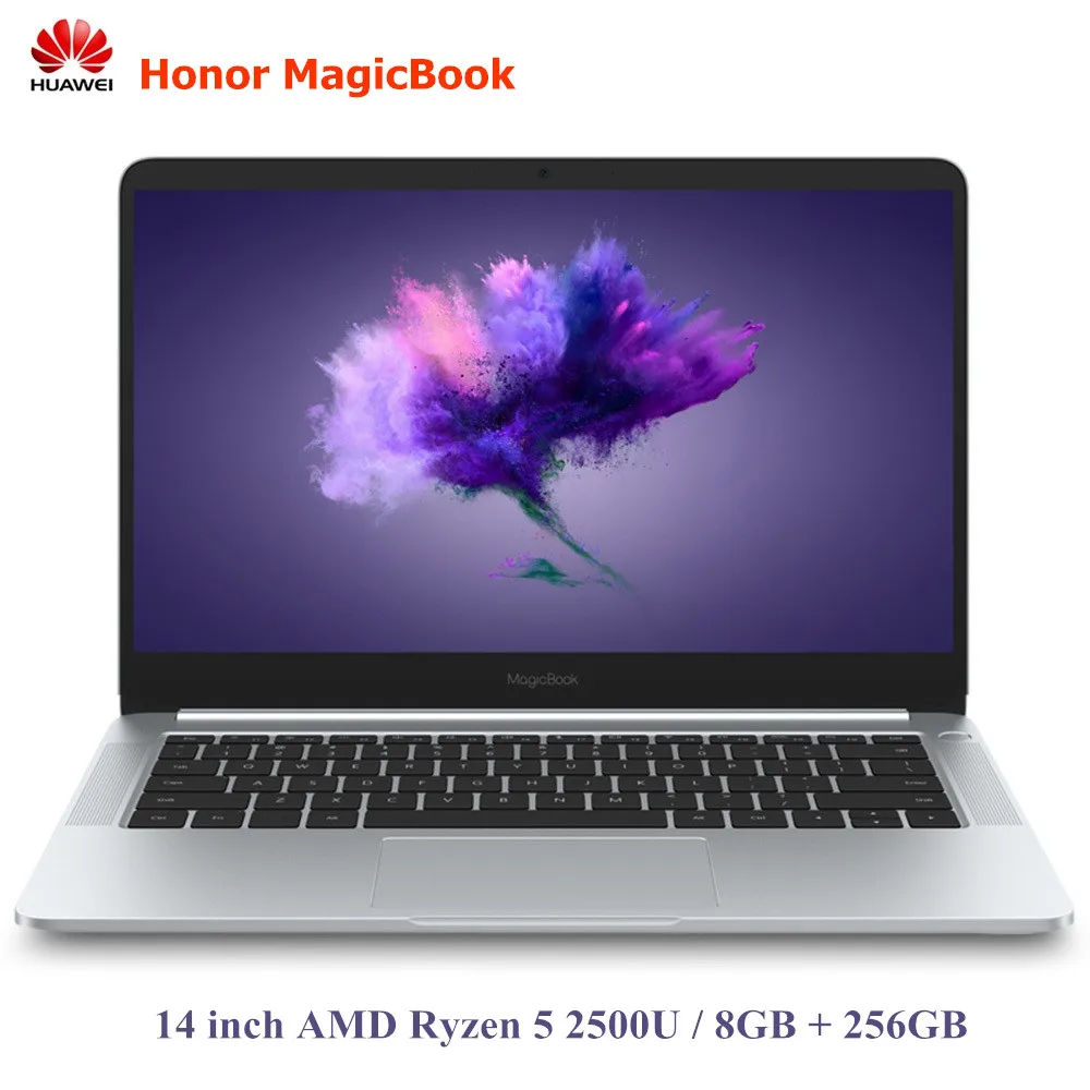 HUAWEI Honor MagicBook ноутбука 14 inch 1080 P Full HD Windows 10 AMD Ryzen 5 2500U 4 ядра Тетрадь 8 GB DDR4 256 ГБ SSD HDMI