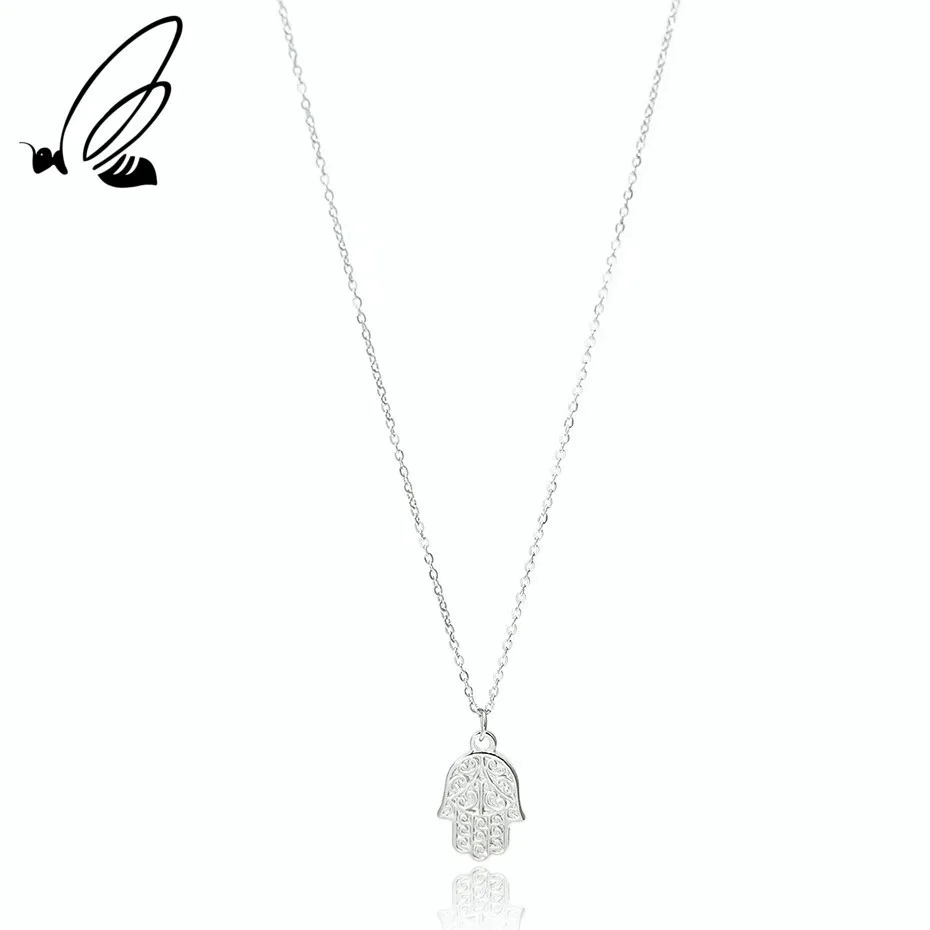 

S'Steel Stainless Steel Charm Gold Silver Fashion Jewelry Palm Of The Hand Necklace Pendant For Women Gifts Best Friends Bijoux