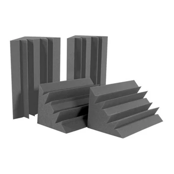 

12 Pcs Black Bass Sponge For Corner Wall Sound Absorbing Studio Sound Absorption Studio Foam 12x12x24cm