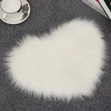 Фигурный ковер Love Heart, длинный меховой искусственный шерстяной коврик, лохматый ковер для гостиной, спальни, украшения дома