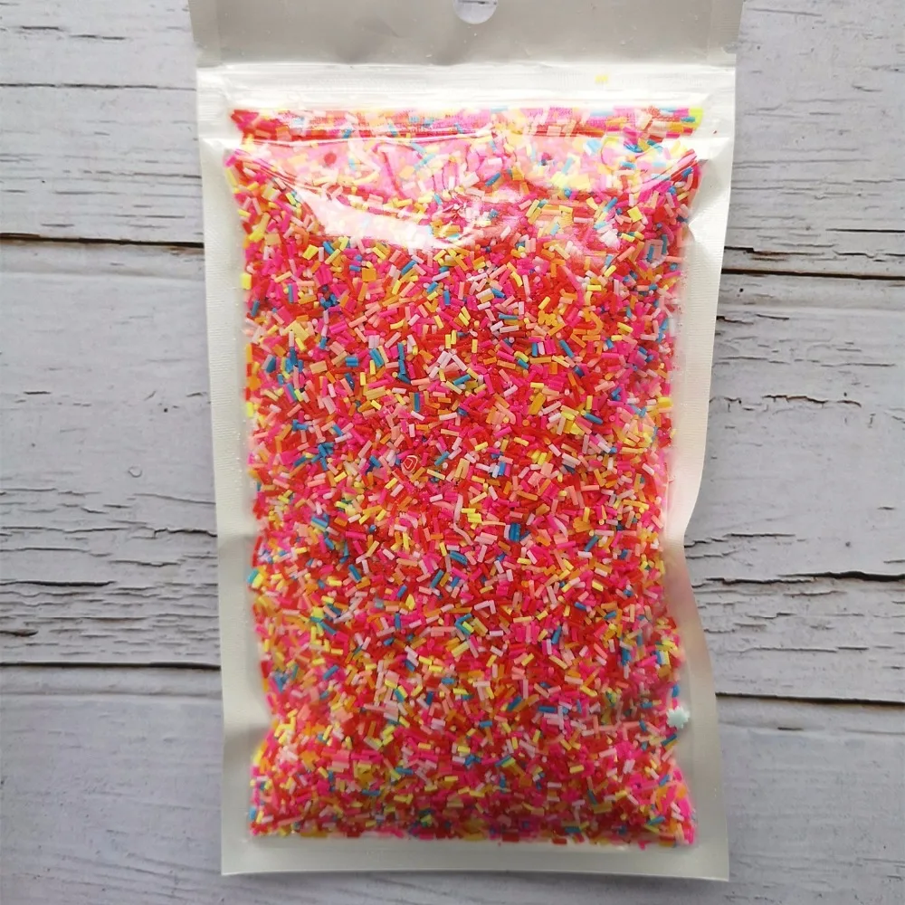 100g/bag Slime Filler Clay Sprinkles Filler Toys Accessories Candy Fake Cake Dessert Slices Decoration Heart Shape