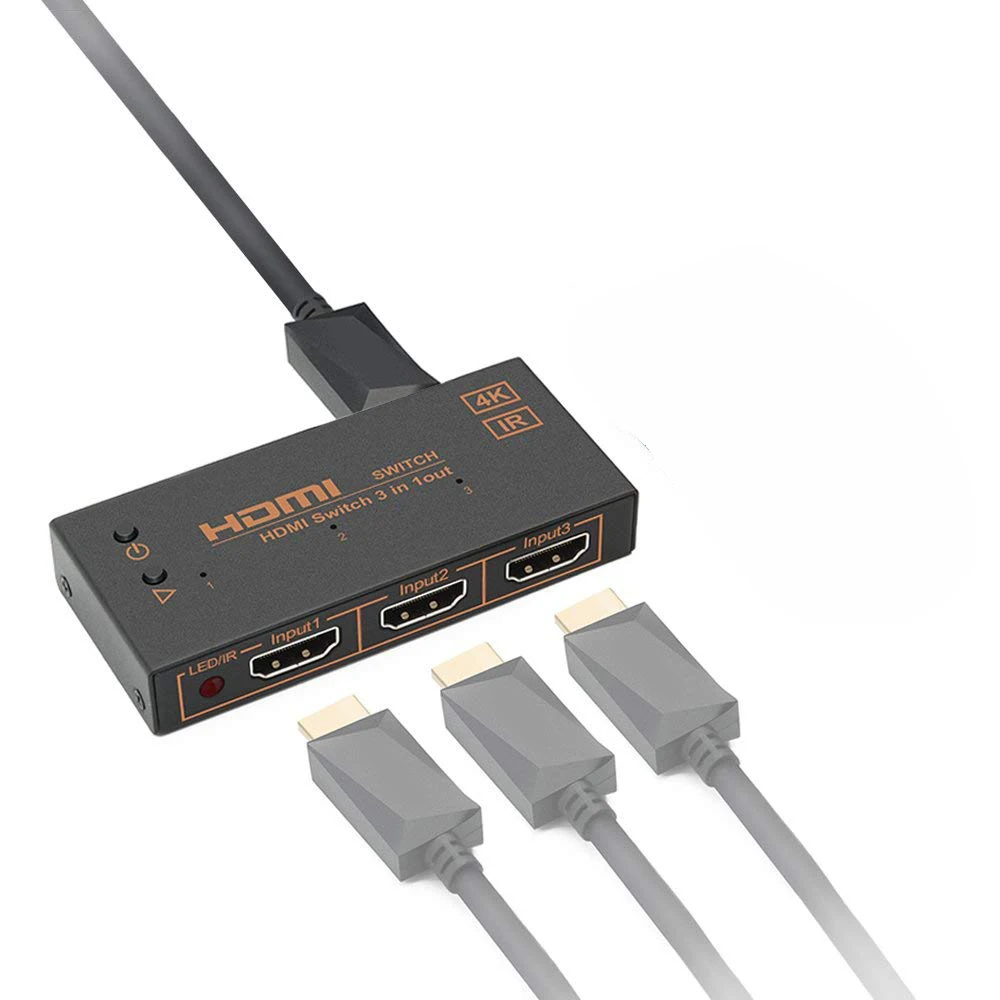 Hdmi переключатель 3 в 1 коммутатор встроенный ИК с удаленным переключателем Hdtv для